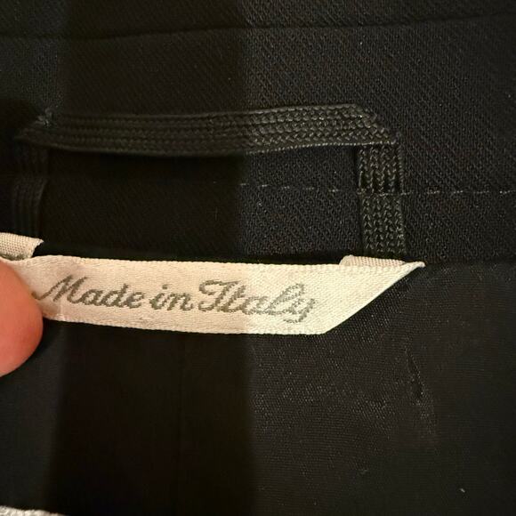 Max Mara wool blend black drapey wrap blazer size 42 EU/US size 6 - Picture 4 of 13